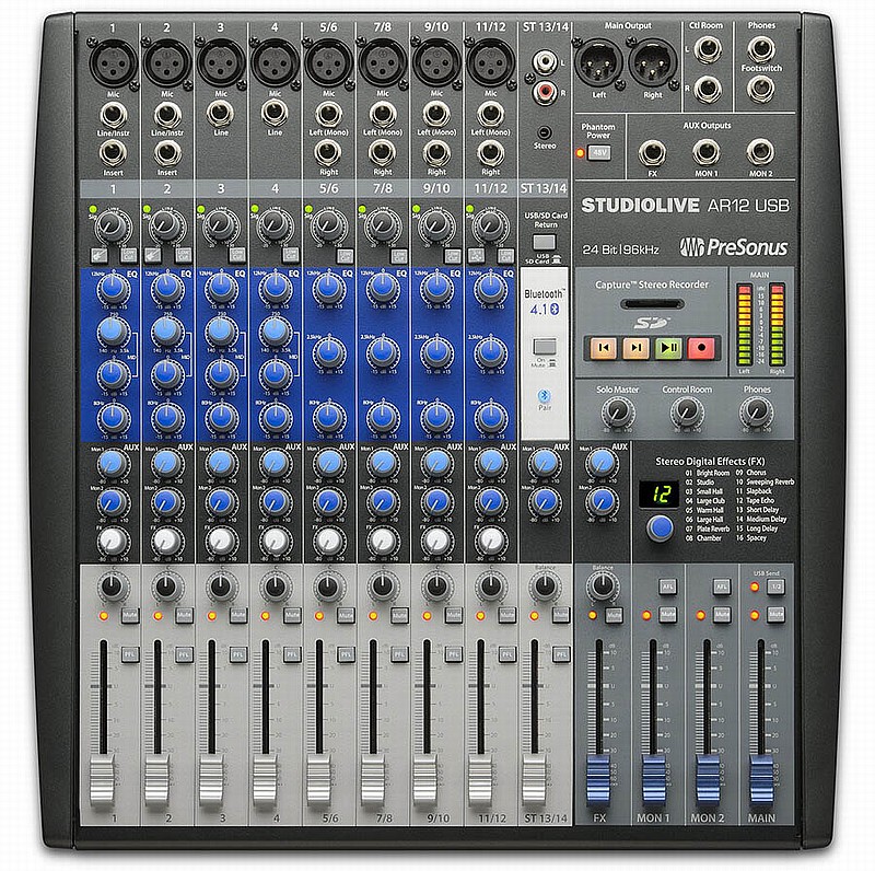 STUDIOLIVE AR12 USB MIXER ANALOGICO E REGISTRATORE. Music Life