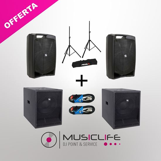 Immagine di BUNDLE DIFFUSORI V10PLUS  + SUB S10 + STAFFE + CAVI