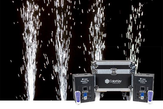 Immagine di FONTANE LUMINOSE Dazzler FX MKII Black (2 Pack) + Flight Case (ESPOSIZIONE)